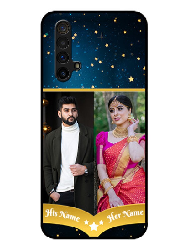 Custom Realme X3 Custom Glass Phone Case - Galaxy Stars Backdrop Design