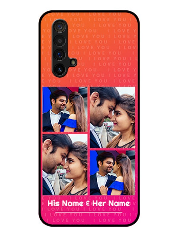 Custom Realme X3 Custom Glass Phone Case - I Love You Pink Design