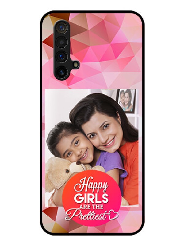 Custom Realme X3 Photo Printing on Glass Case - Abstract Triangle Design