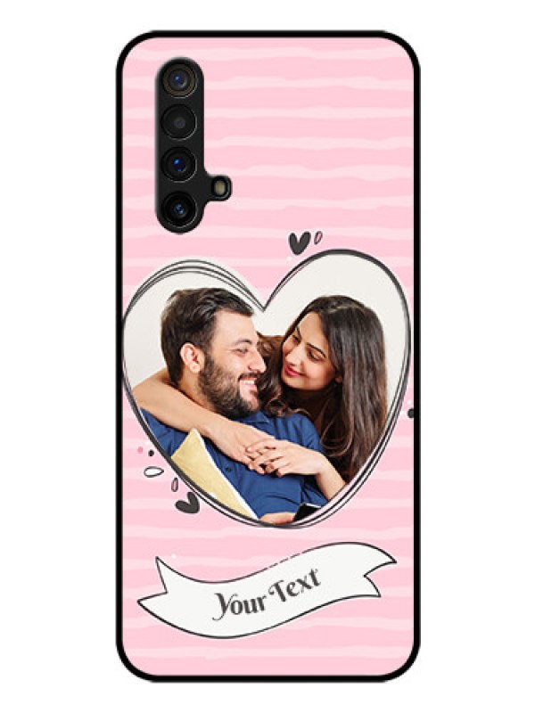 Custom Realme X3 Custom Glass Phone Case - Vintage Heart Design