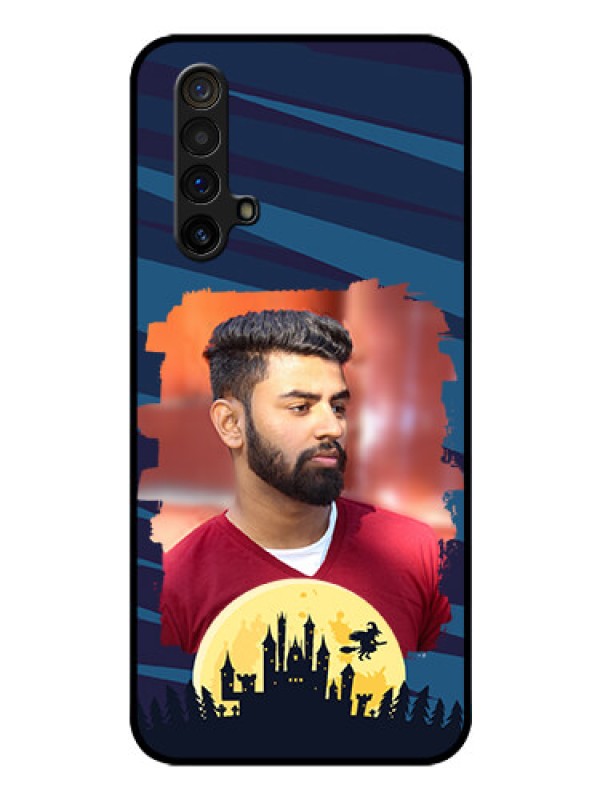 Custom Realme X3 Photo Printing on Glass Case - Halloween Witch Design 
