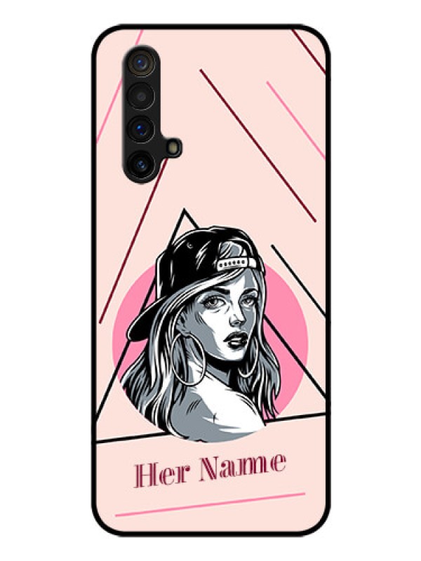 Custom Realme X3 Personalized Glass Phone Case - Rockstar Girl Design