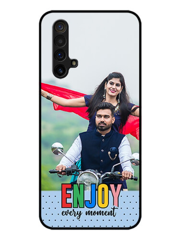 Custom Realme X3 Photo Printing on Glass Case - Enjoy Every Moment Design