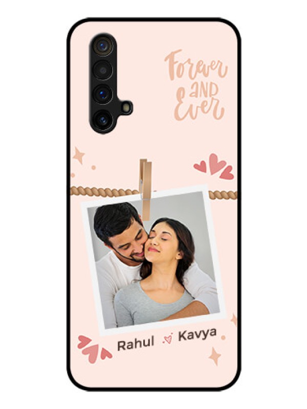 Custom Realme X3 Custom Glass Phone Case - Forever and ever love Design