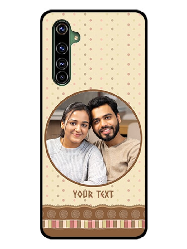 Custom Realme X50 Pro 5G Custom Glass Mobile Case - Brown Dotted Mobile Case Design