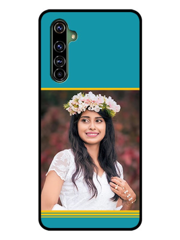 Custom Realme X50 Pro 5G Custom Glass Phone Case - Yellow & Blue Design 