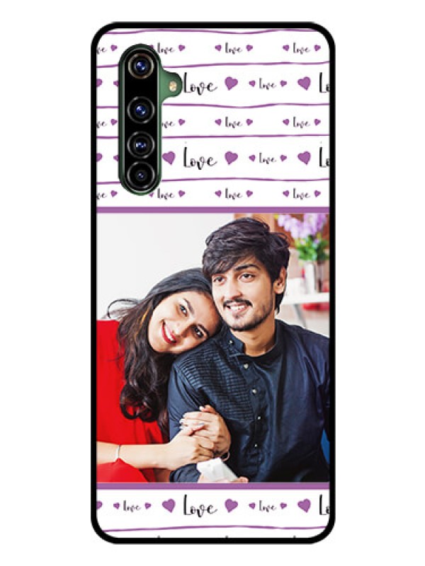 Custom Realme X50 Pro 5G Custom Glass Mobile Case - Couples Heart Design