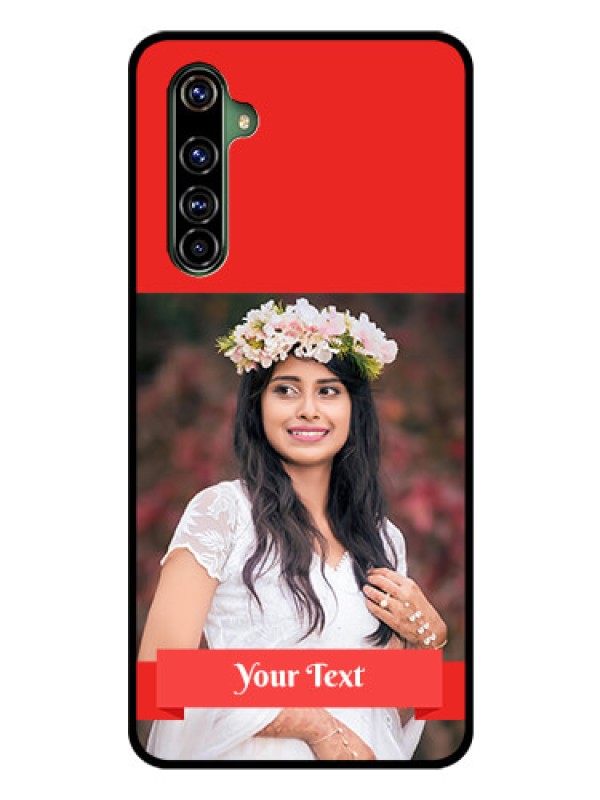 Custom Realme X50 Pro 5G Custom Glass Phone Case - Simple Red Color Design