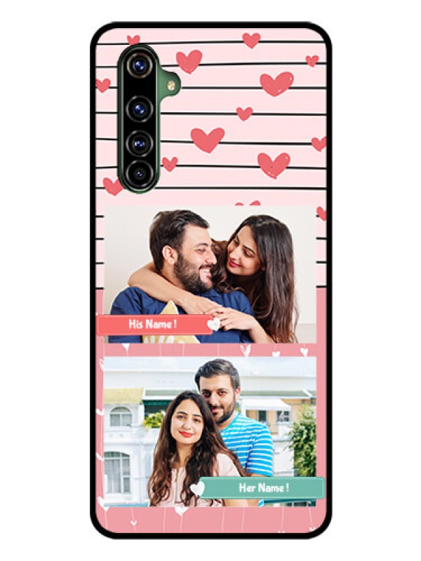Custom Realme X50 Pro 5G Custom Glass Mobile Case - Photo with Heart Design