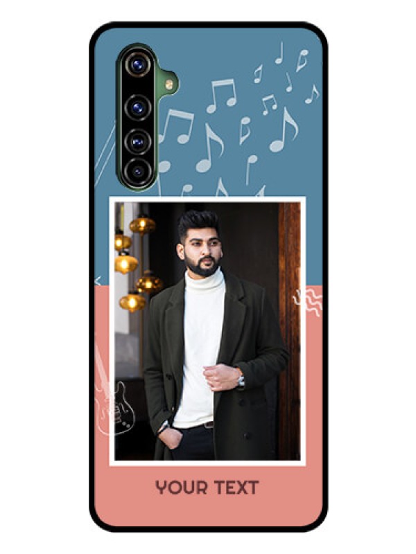 Custom Realme X50 Pro 5G Photo Printing on Glass Case - with Color Musical Note Design
