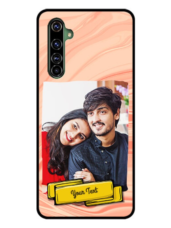 Custom Realme X50 Pro 5G Personalized Glass Phone Case - Marble Texture Design
