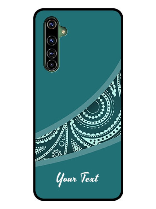 Custom Realme X50 Pro 5G Photo Printing on Glass Case - semi visible floral Design