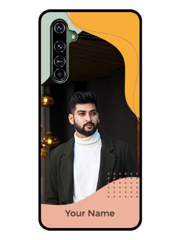 Custom Realme X50 Pro 5G Personalized Glass Phone Case - Tri-coloured overlay design