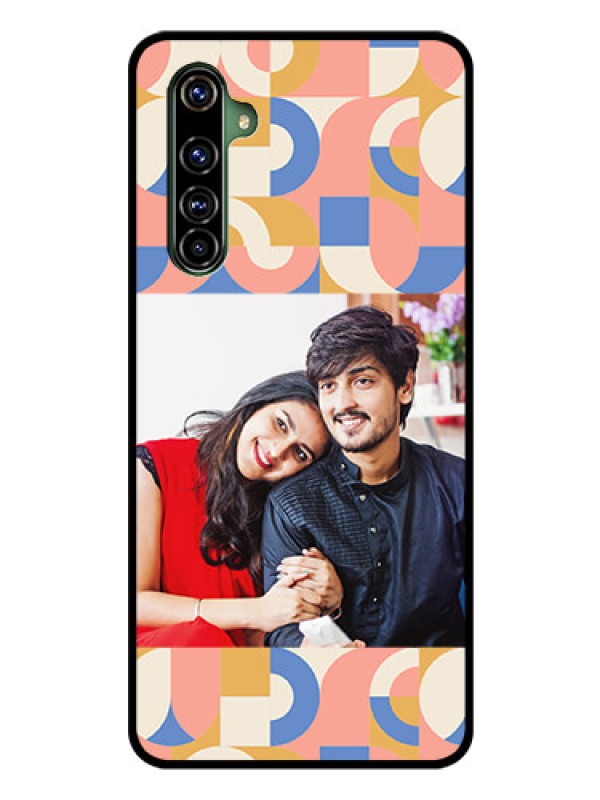 Custom Realme X50 Pro 5G Photo Printing on Glass Case - Semi-circle Maze Pattern Design