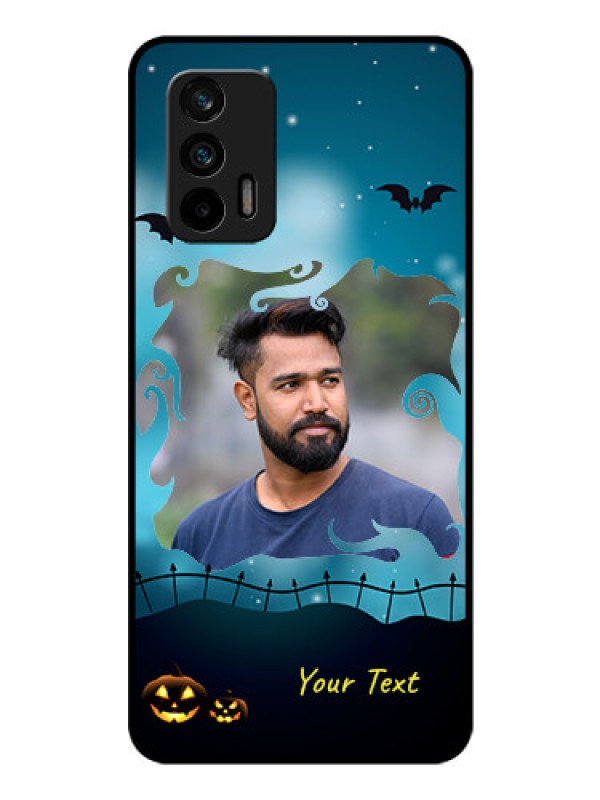 Custom Realme X7 Max 5G Custom Glass Phone Case - Halloween frame design
