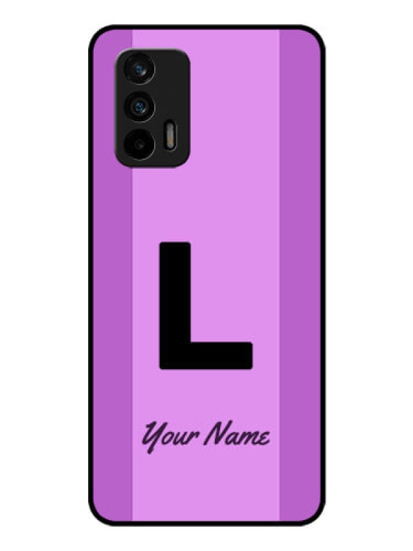 Custom Realme X7 Max 5G Custom Glass Phone Case - Tricolor custom text Design