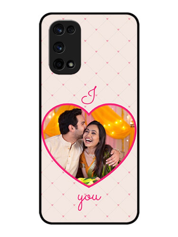 Custom Realme X7 Pro Custom Glass Mobile Case  - Heart Shape Design