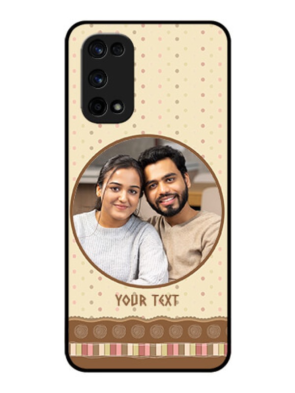Custom Realme X7 Pro Custom Glass Mobile Case  - Brown Dotted Mobile Case Design