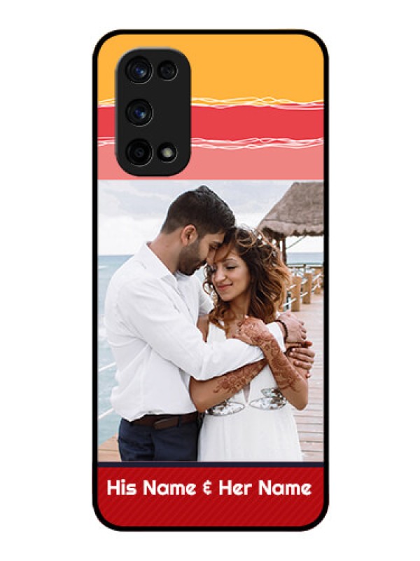 Custom Realme X7 Pro Custom Glass Mobile Case  - Colorful Case Design