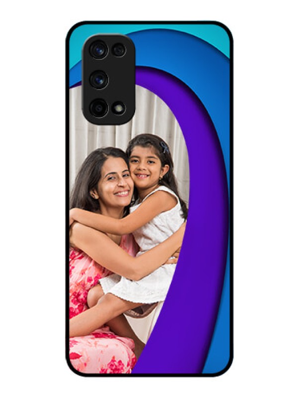 Custom Realme X7 Pro Photo Printing on Glass Case  - Simple Pattern Design