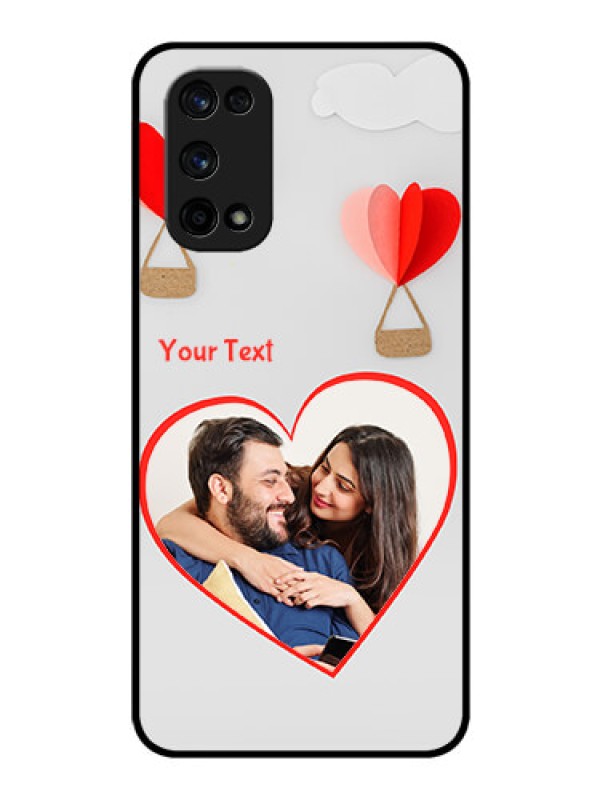 Custom Realme X7 Pro Custom Glass Mobile Case  - Parachute Love Design