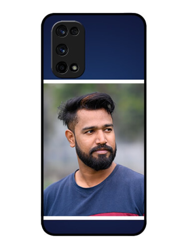 Custom Realme X7 Pro Personalized Glass Phone Case  - Simple Royal Blue Design