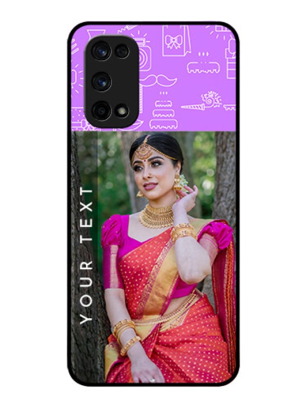 Custom Realme X7 Pro Custom Glass Mobile Case  - Birthday Icons Design