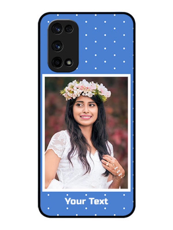 Custom Realme X7 Pro Photo Printing on Glass Case  - Polka dots design