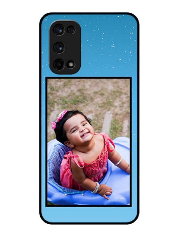 Custom Realme X7 Pro Custom Glass Mobile Case  - Wave Pattern Colorful Design