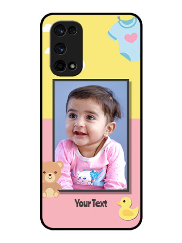 Custom Realme X7 Pro Photo Printing on Glass Case  - Kids 2 Color Design