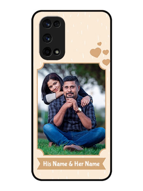 Custom Realme X7 Pro Custom Glass Phone Case  - with confetti love design 