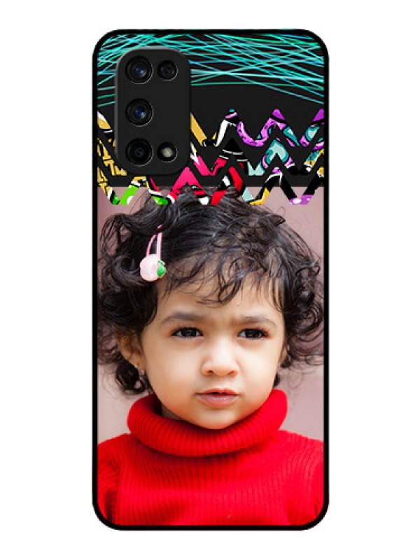 Custom Realme X7 Pro Personalized Glass Phone Case  - Neon Abstract Design