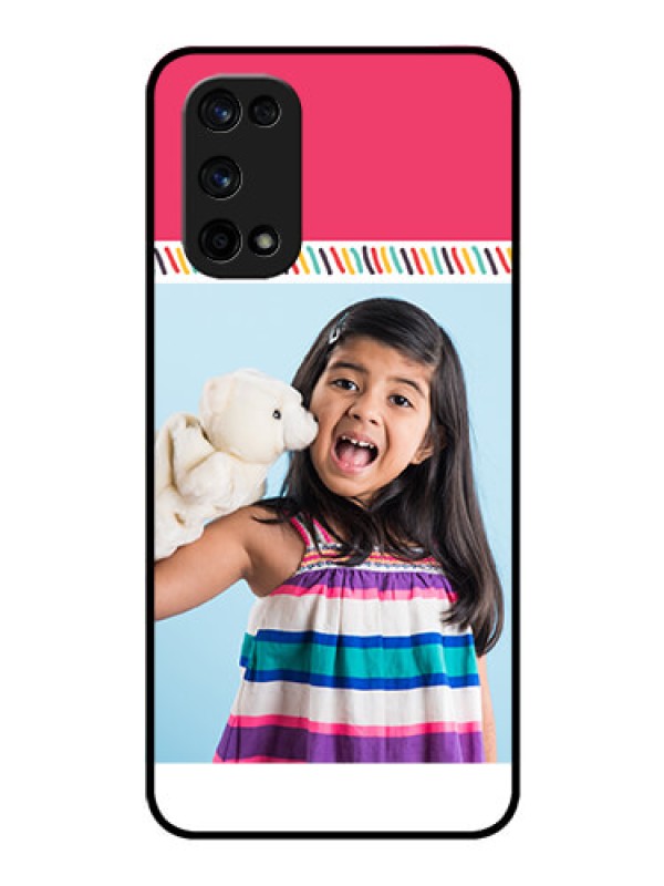 Custom Realme X7 Pro Personalized Glass Phone Case  - Line art design