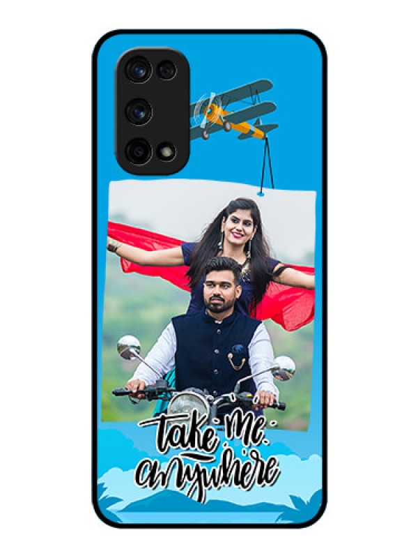 Custom Realme X7 Pro Custom Glass Mobile Case  - Traveller Design 