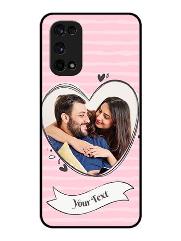 Custom Realme X7 Pro Custom Glass Phone Case  - Vintage Heart Design