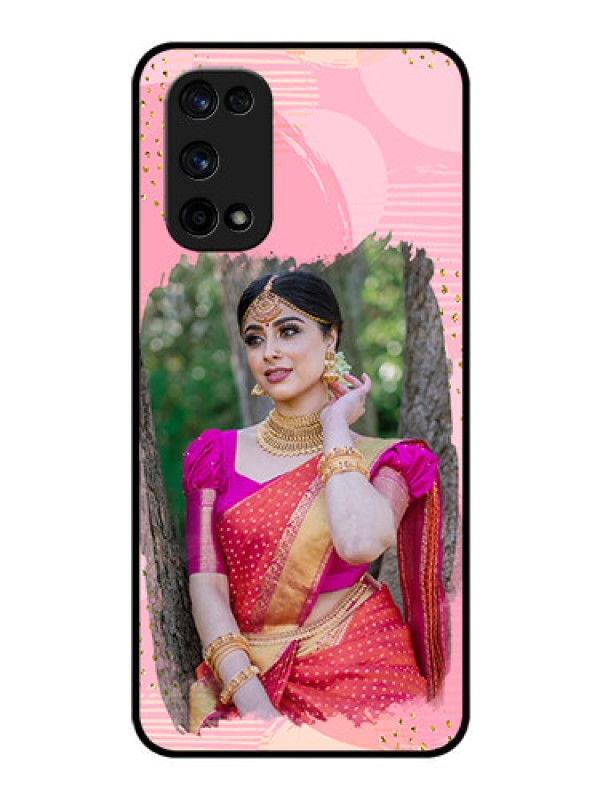 Custom Realme X7 Pro Personalized Glass Phone Case  - Gold Glitter Splash Design