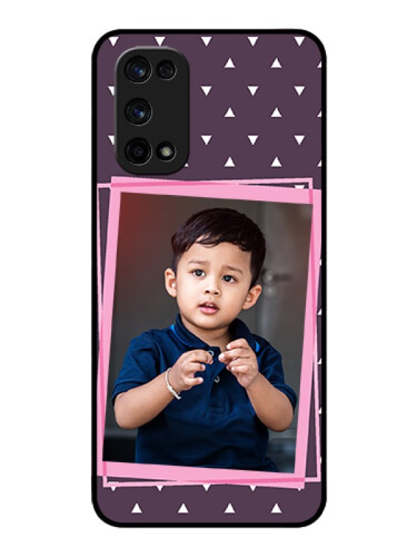 Custom Realme X7 Pro Custom Glass Mobile Case  - Triangle Pattern Dotted Design