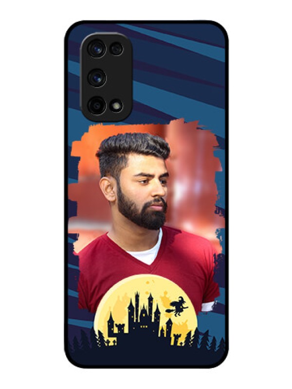 Custom Realme X7 Pro Photo Printing on Glass Case  - Halloween Witch Design 