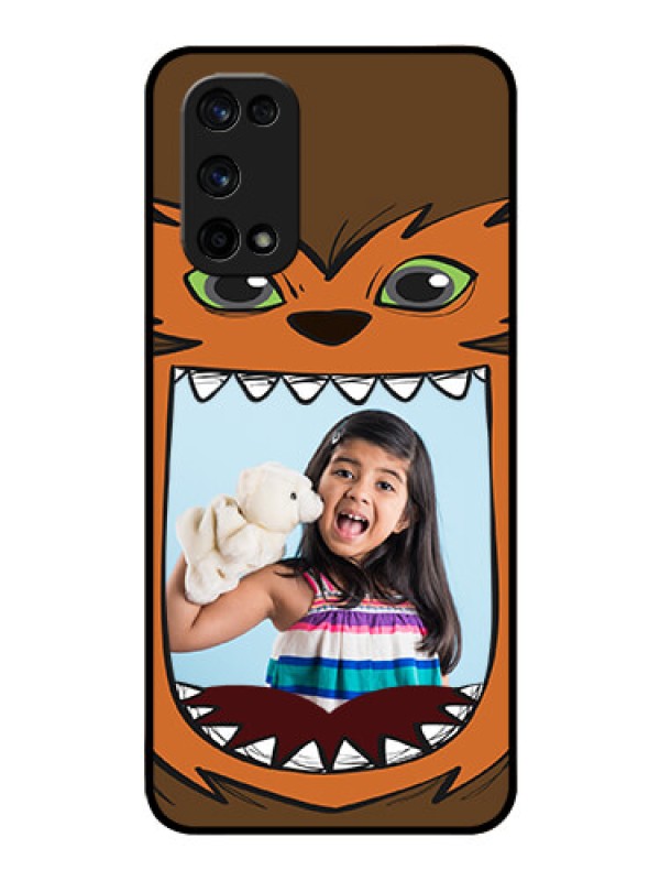 Custom Realme X7 Pro Photo Printing on Glass Case  - Owl Monster Back Case Design
