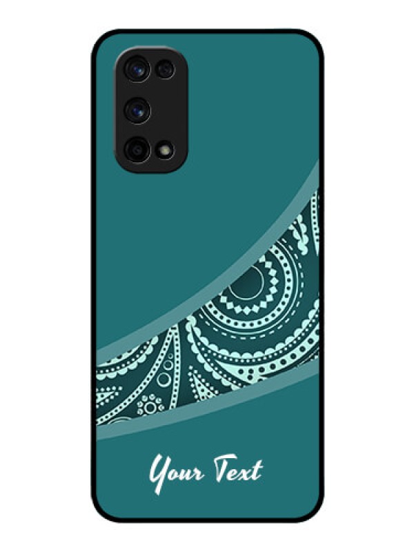 Custom Realme X7 Pro Photo Printing on Glass Case - semi visible floral Design