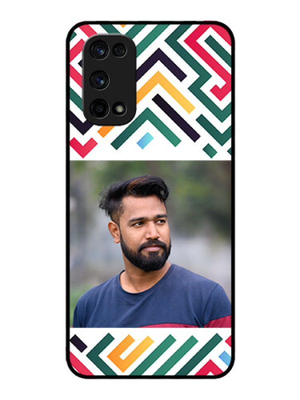 Custom Realme X7 Pro Personalized Glass Phone Case - Colorful Maze Pattern Design