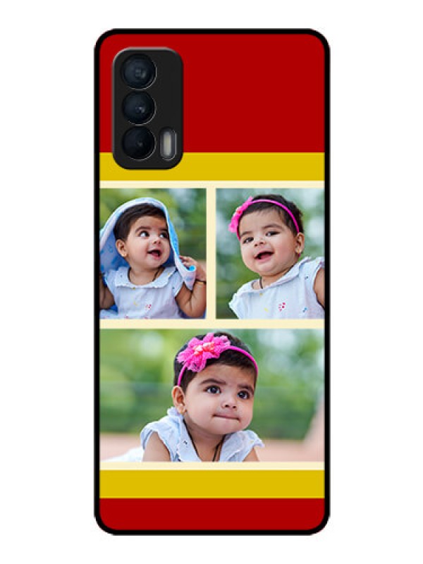 Custom Realme X7 Custom Glass Mobile Case  - Multiple Pic Upload Design