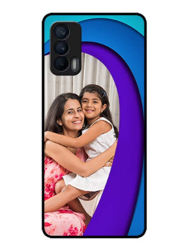 Custom Realme X7 Photo Printing on Glass Case  - Simple Pattern Design