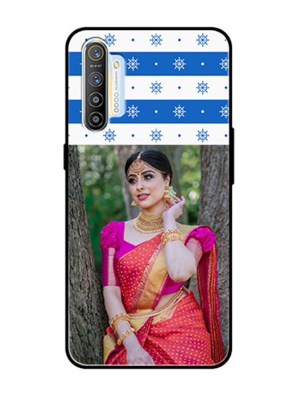 Custom Realme XT Photo Printing on Glass Case  - Snow Pattern Design
