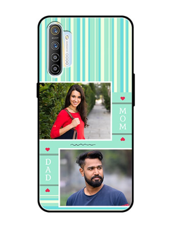 Custom Realme XT Custom Glass Phone Case  - Mom & Dad Pic Design