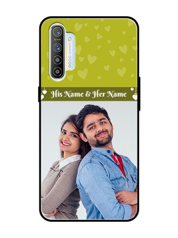 Custom Realme XT Custom Glass Phone Case  - You & Me Heart Design