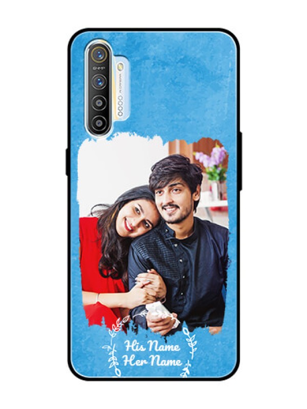 Custom Realme Xt Custom Glass Phone Case - Blue Color Vintage Design