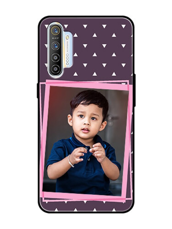 Custom Realme XT Custom Glass Mobile Case  - Triangle Pattern Dotted Design