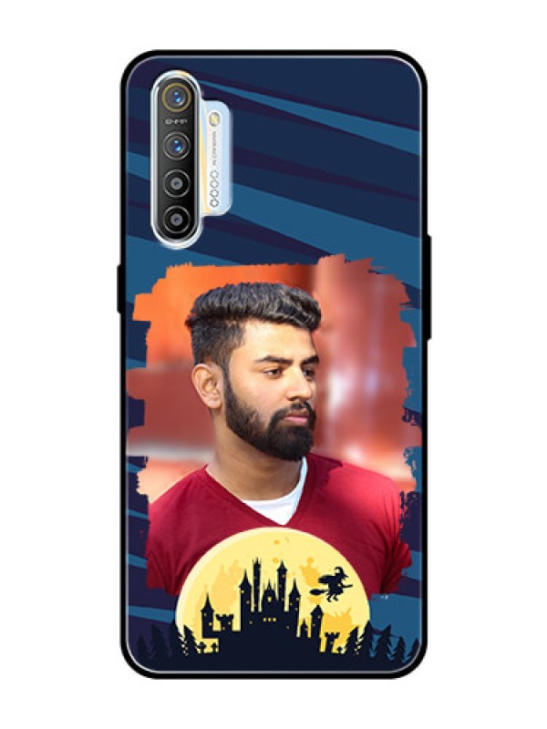 Custom Realme XT Photo Printing on Glass Case  - Halloween Witch Design 
