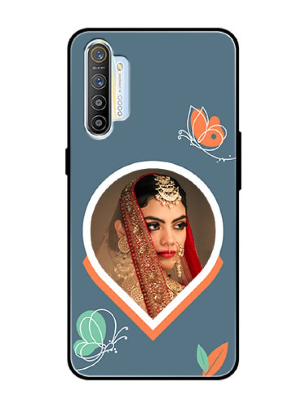 Custom Realme Xt Custom Glass Mobile Case - Droplet Butterflies Design